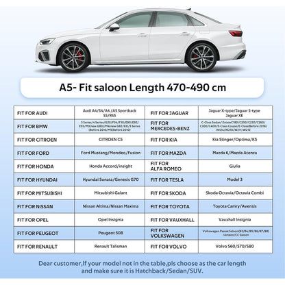 Wasserdichte Autoabdeckung für Audi A4/A5, BMW 3er, VW Passat – 3XL