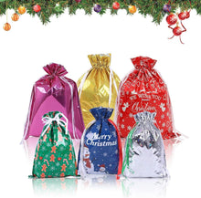 Weihnachts-Geschenktüten mit Kordelzug, 6 Designs