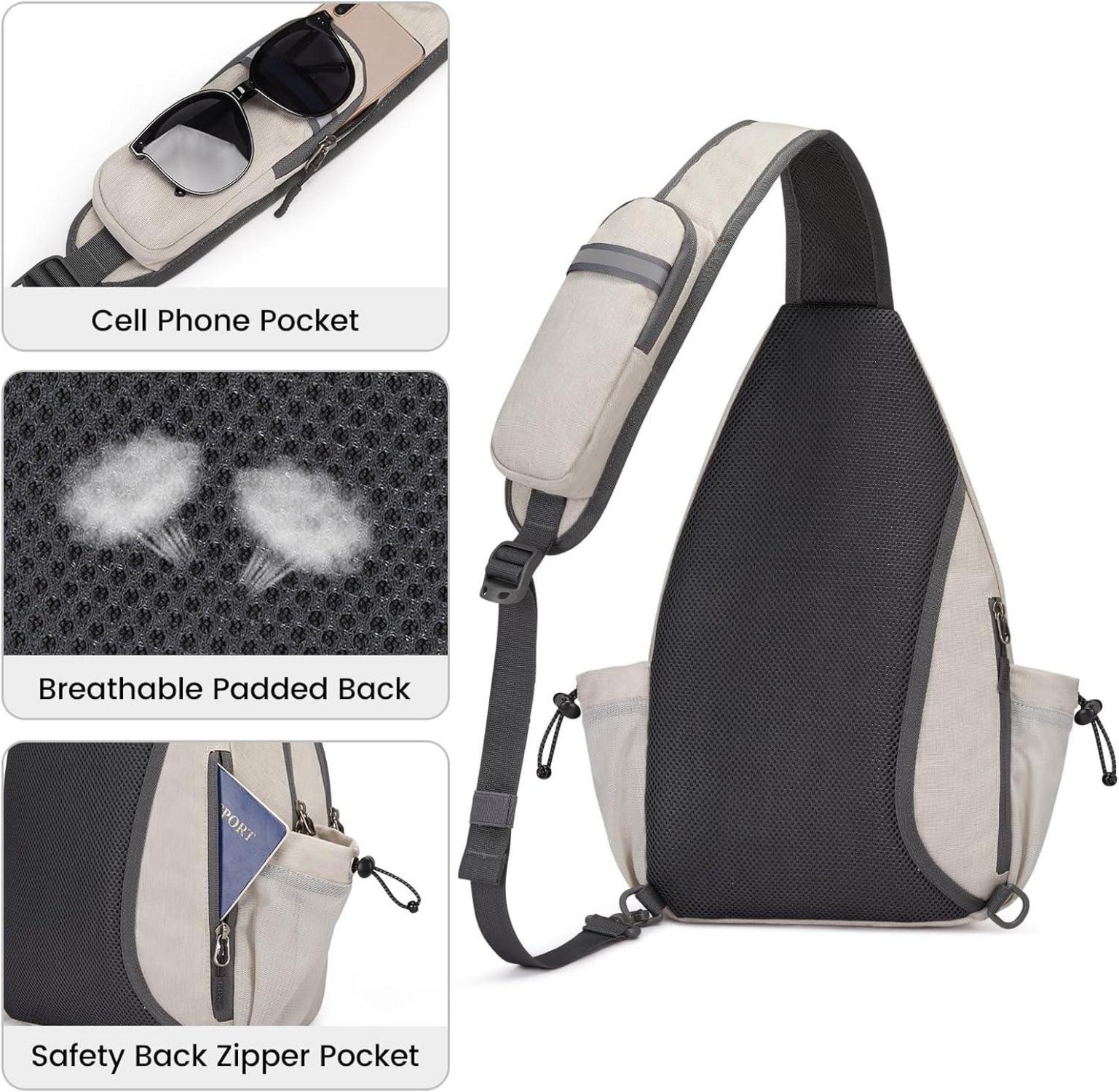 Sport-Schultertasche Pickleball Brusttasche Sling Tasche Tennis Wandern