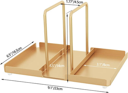 Goldener Serviettenhalter aus Metall mit Caddy, Dekorativ