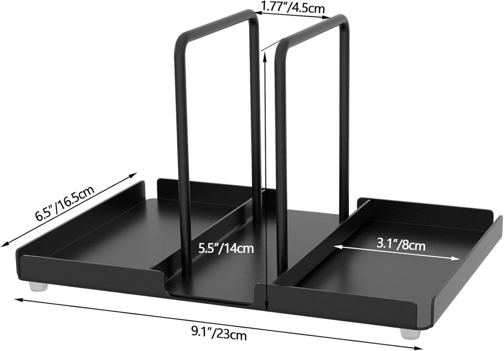 STWWO Schwarzer Metall Serviettenhalter Salz Pfeffer Halter 14cm