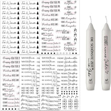 Kerzentattoos Weihnachten Happy New Year 6 Stück, DIY Geschenk