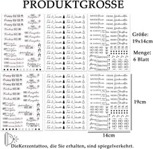 Weihnachten Kerzentattoos DIY Geschenk 6 Stück
