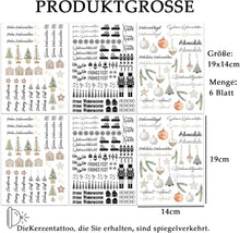Kerzentattoos Weihnachten Happy New Year Wasserschiebefolie
