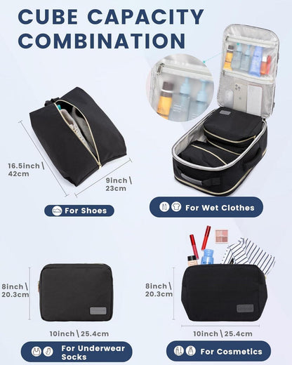 Handgepäck Rucksack Flugzeug 40L Reiserucksack Damen Kofferrucksack 17 Zoll Laptop