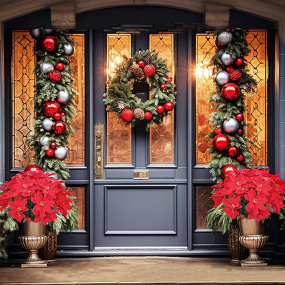 3x Künstlicher Weihnachtsstern Rot Kunstblumen Weihnachtsdeko