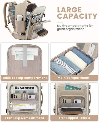 Handgepäck Rucksack 40L Damen Groß Wasserdicht Laptop 17 Zoll Reise Business