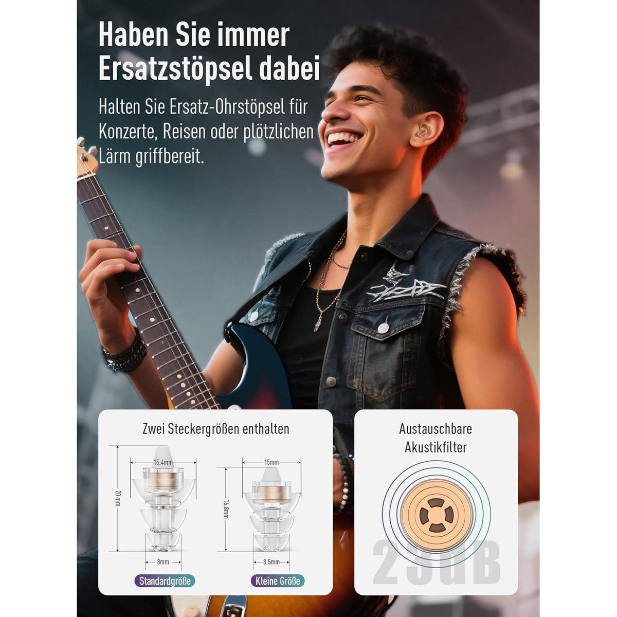 Konzert-Gehörschutzstöpsel für Musiker & Festivals