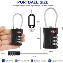 TSA Gepäckschlösser 3-stellige Kombination Zahlenschloss