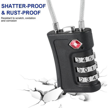 TSA Gepäckschlösser 3-stellige Kombination Zahlenschloss