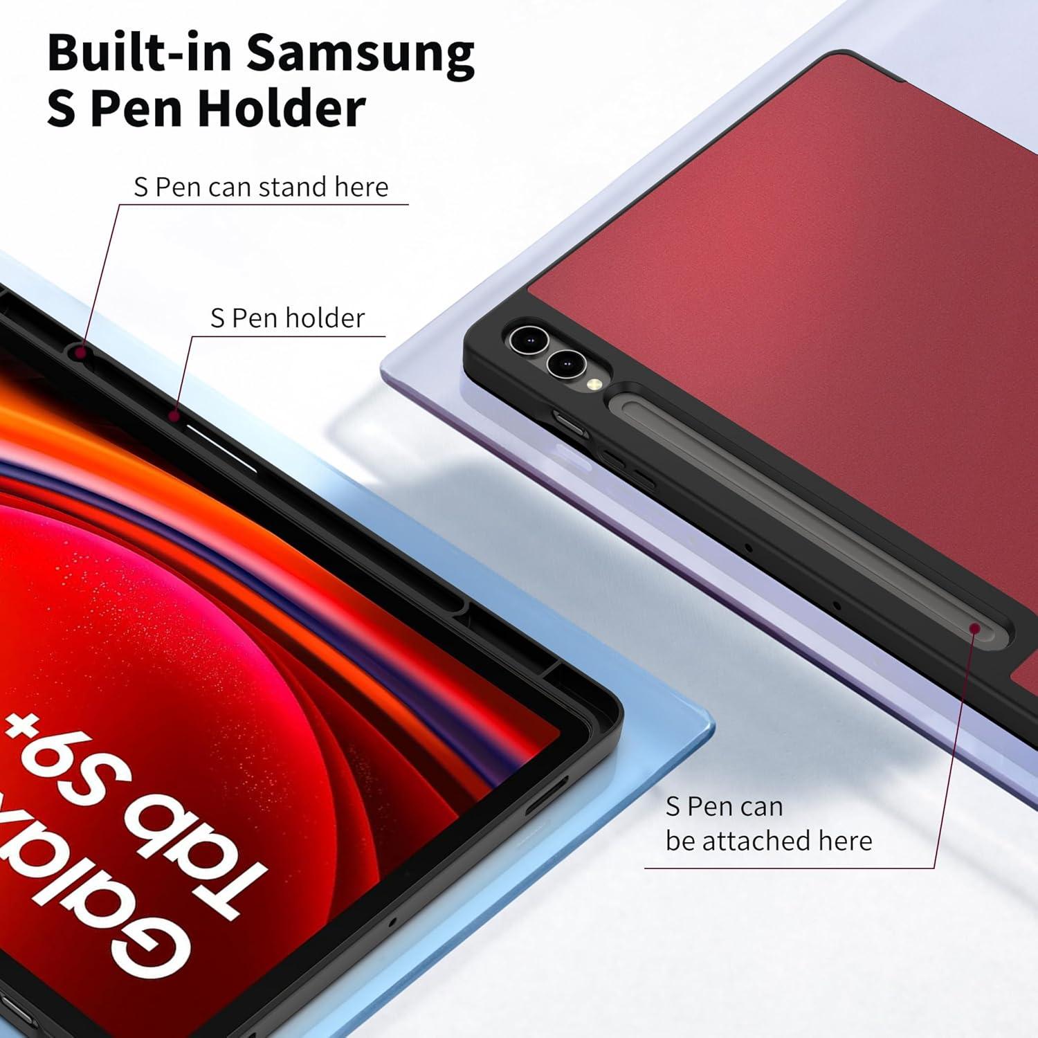 EasyAcc Schutzhülle Samsung Galaxy Tab S9 Plus 12,4 Zoll 2023 S Pen Halter