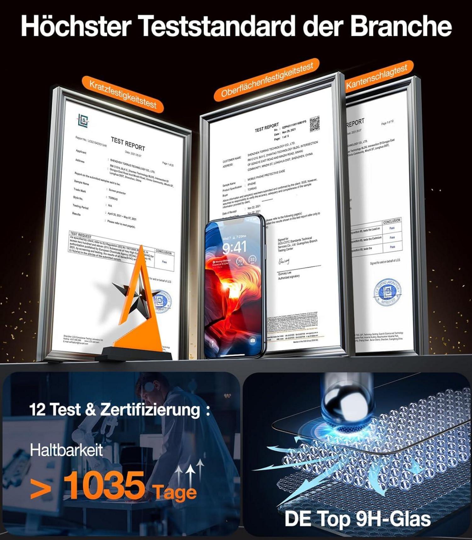 iPhone 11 Panzerglas Schutzfolie 2 Stück Transparent