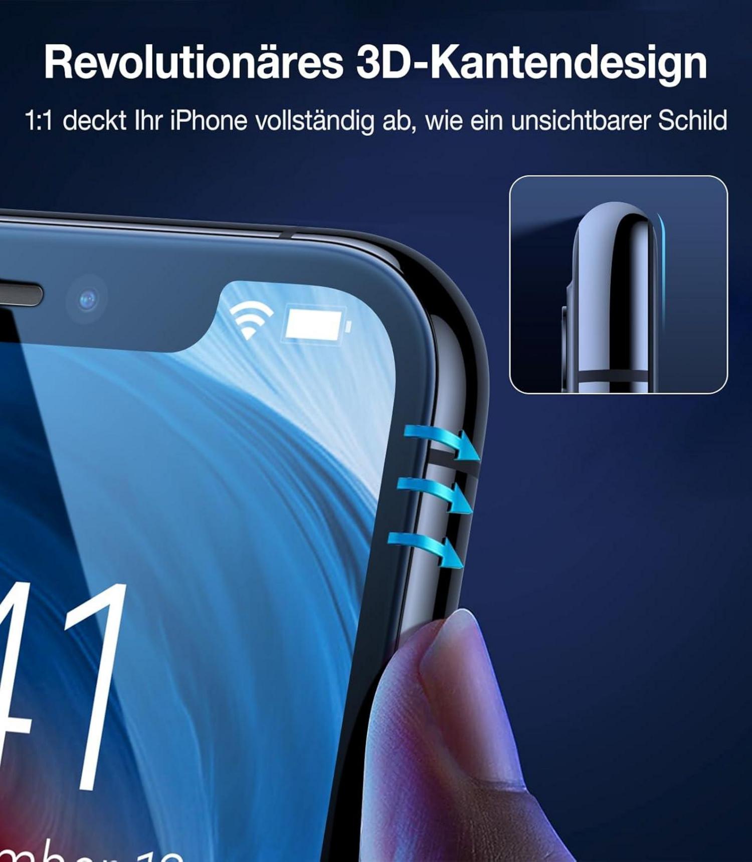 TORRAS iPhone 11 Panzerglas Schutzfolie 9H+ Sturzsicher 2er Pack