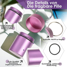 Metall Tablettenbox 7 Tage Wasserdicht Regenbogen