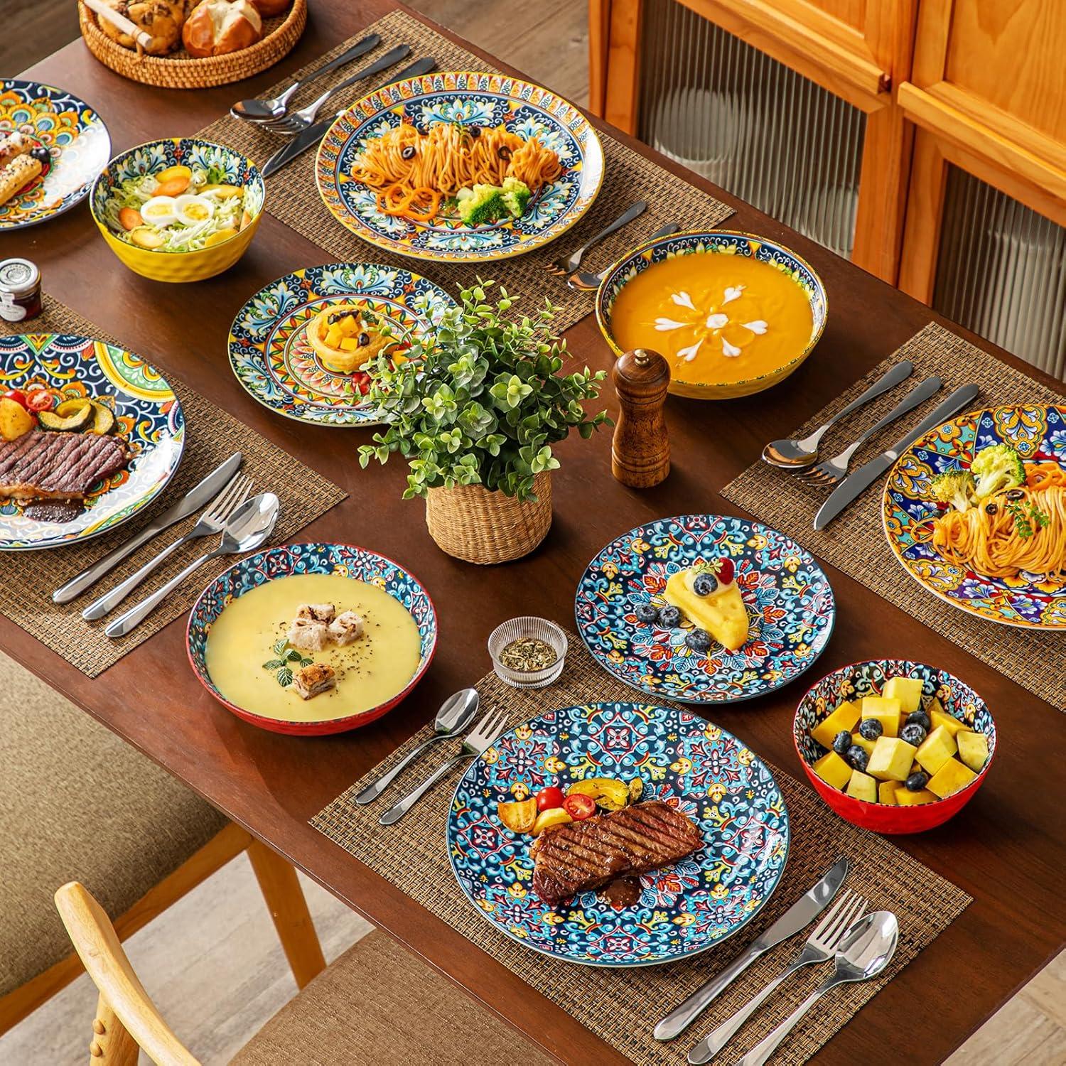 Tafelservice 6 Personen vancasso simi 24tlg Porzellan Geschirr Set
