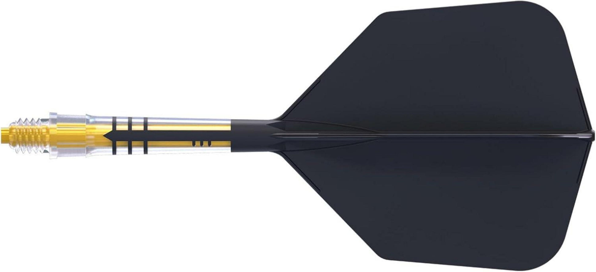 Dartflights Set mit Carbon Dartschaft, Big Wing-Form - 3er-Set