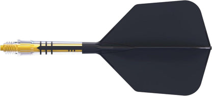 Dartflights Set mit Carbon Dartschaft, Big Wing-Form - 3er-Set