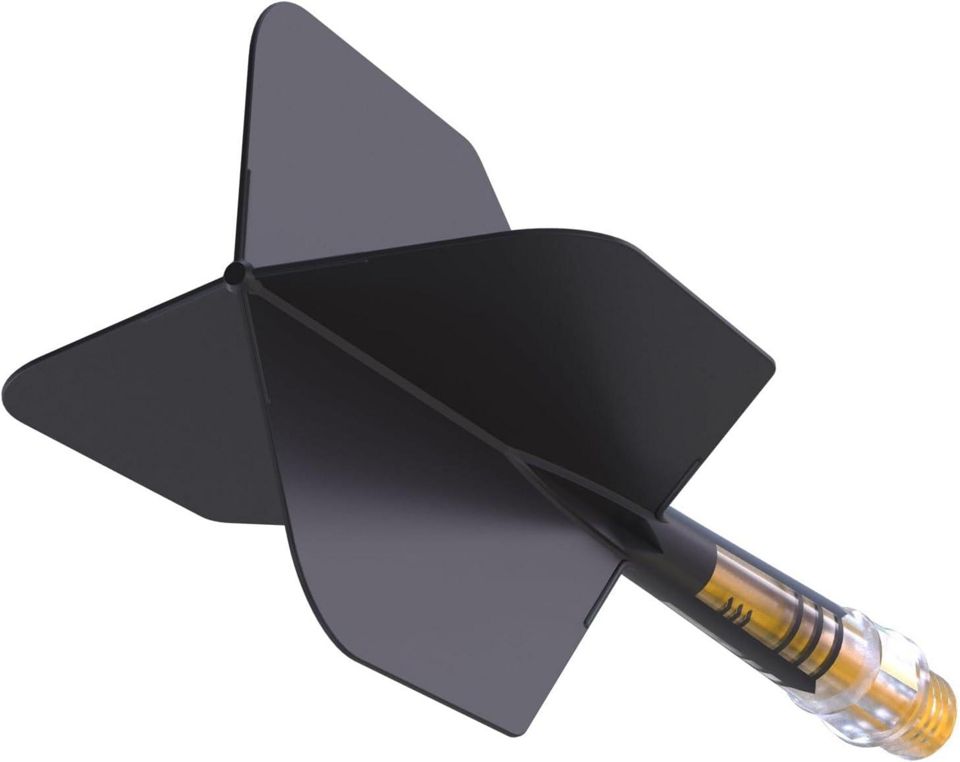 Dartflights Set mit Carbon Dartschaft, Big Wing-Form - 3er-Set