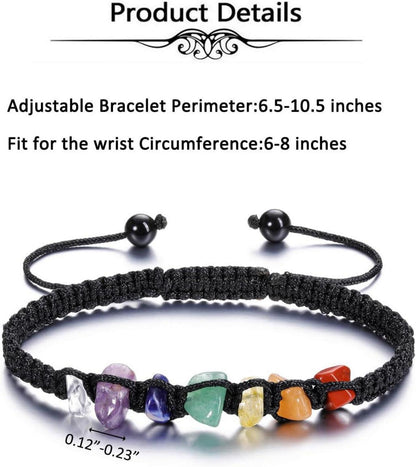 Chakra Armband 7 Steine Yoga Healing Energietherapie Damen Herren