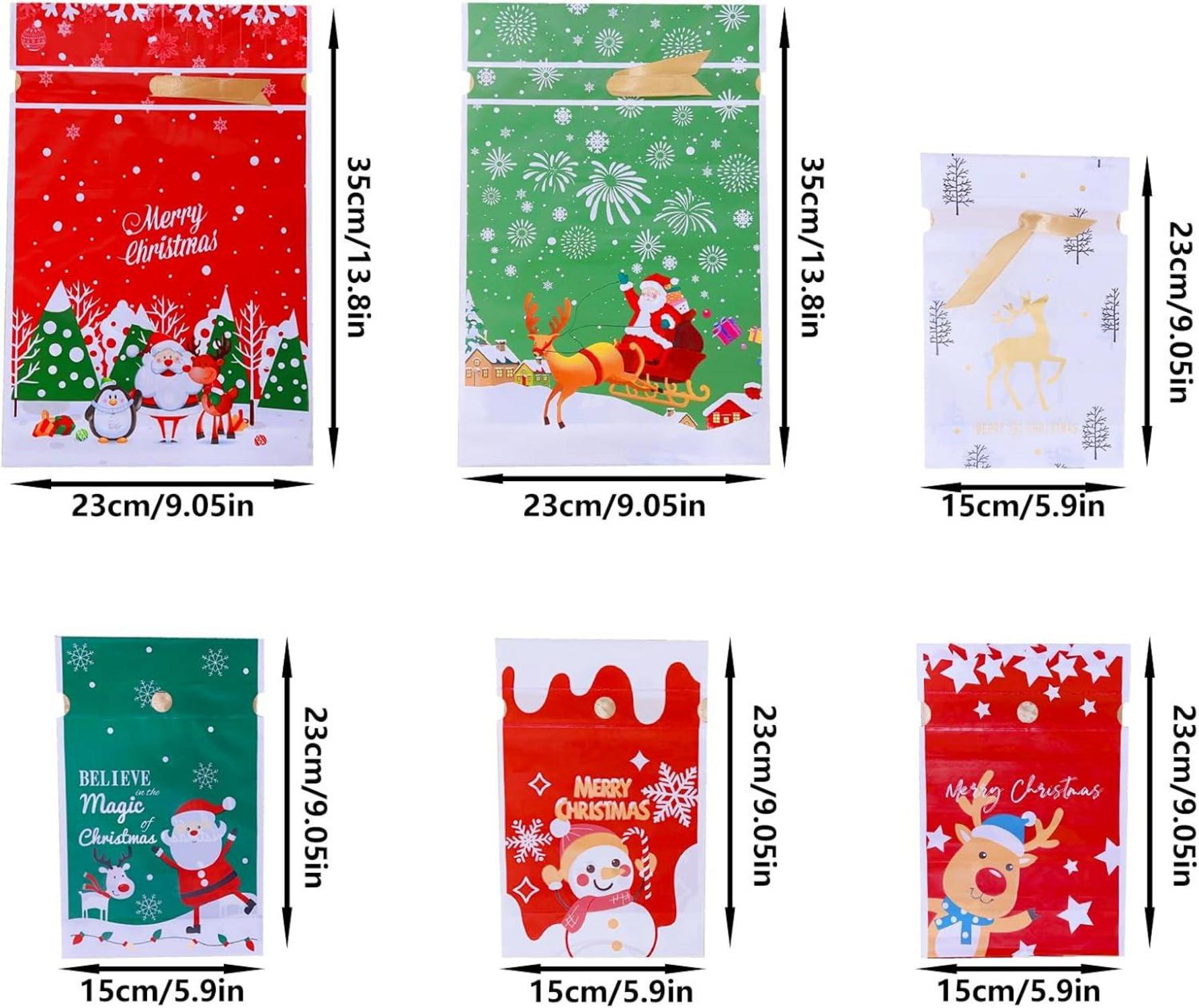 34 Weihnachtsgeschenkbeutel in verschiedenen