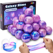 24er Pack Galaxy Slime Ball Set – Fluffy, Nicht klebrig, schmutzfrei