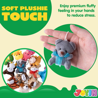 12er-Pack Mini-Plüschtiere 7,6cm Assortment Kinder Schlüsselanhänger