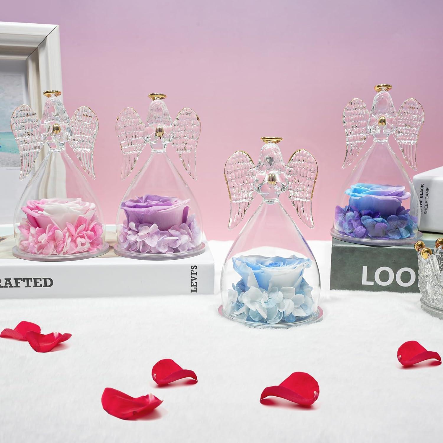 Ewige Rose Engel Figur Geschenk Mutter Jahrestag Valentinstag