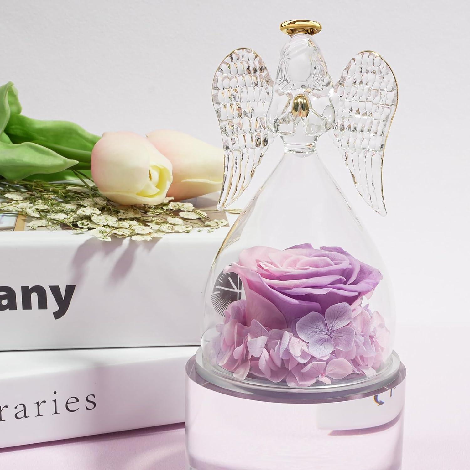 Ewige Rosen Engel Figur Geschenkbox für Mama - Muttertag Weihnachten Birthday