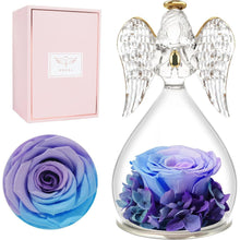 Geschenke für freundin Unendliche Rose Violett in Engelfigur