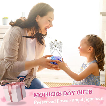 Geschenke für freundin Unendliche Rose Violett in Engelfigur