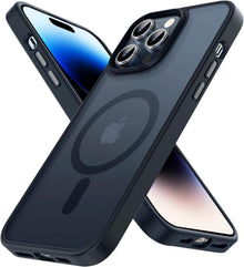 Magnetische iPhone 14 Pro Max Hülle mit MagSafe, Stoßfest, Schwarz