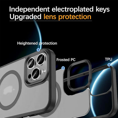 Magnetische Hülle für iPhone 15 Pro Max mit MagSafe, stoß- und kratzfest, ultra dünn, schwarz