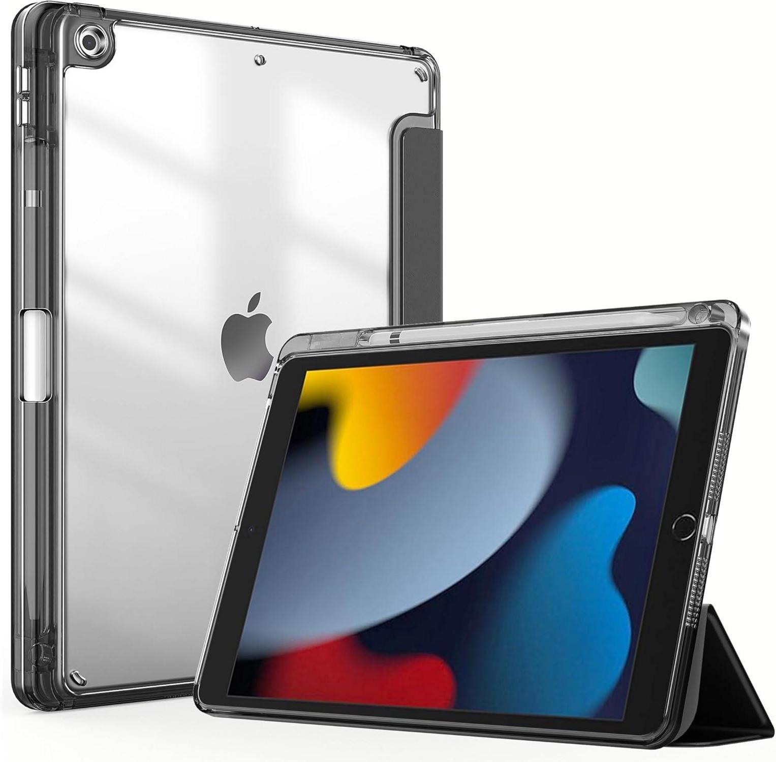 iPad 10.2 Stoßfeste Schutzhülle mit Stifthalter & Transparenter