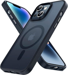 Magnetische Schutzhülle für iPhone 14 MagSafe Stoßfest Schwarz