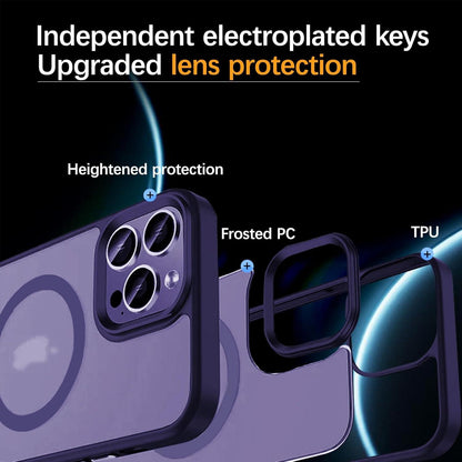 iPhone 15 Pro Magnetische Hülle Kompatibel mit MagSafe Stoßfest Lila