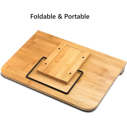 Bambus Buchständer Faltbar 6 Winkel 39x27cm