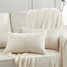 Dekorative Kordsamt Kissenbezug Set 30x50 Beige Modern Boho