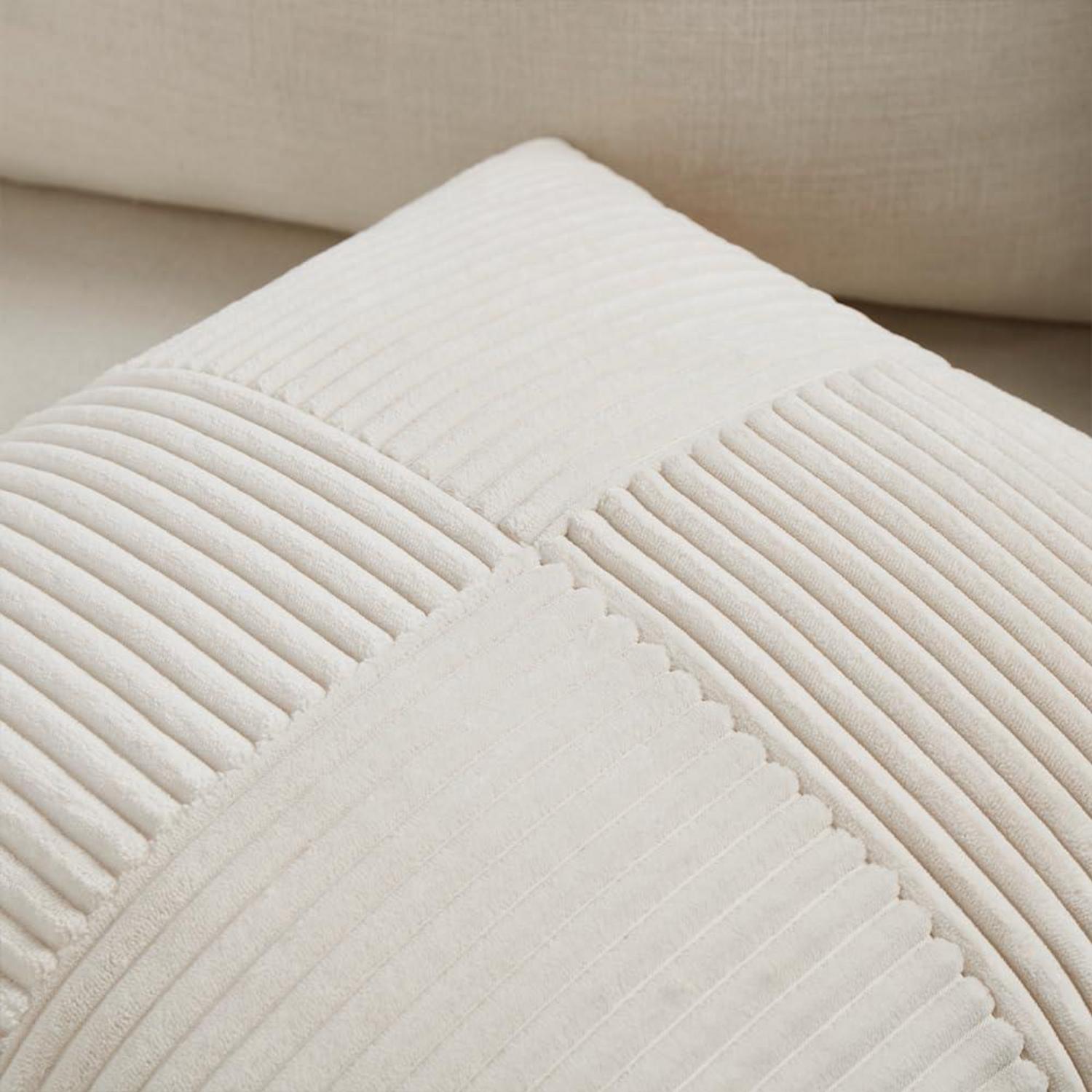 Dekorative Kordsamt Kissenbezug Set 30x50 Beige Modern Boho