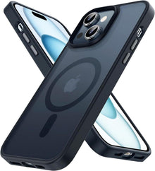 Magnetische Stoßfeste Schutzhülle für iPhone 15 Plus MagSafe Schwarz