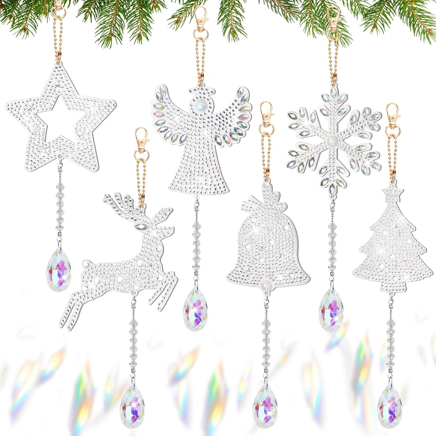 5D Diamond Painting Weihnachtsanhänger DIY Kit Acrylplatte 6 Sets