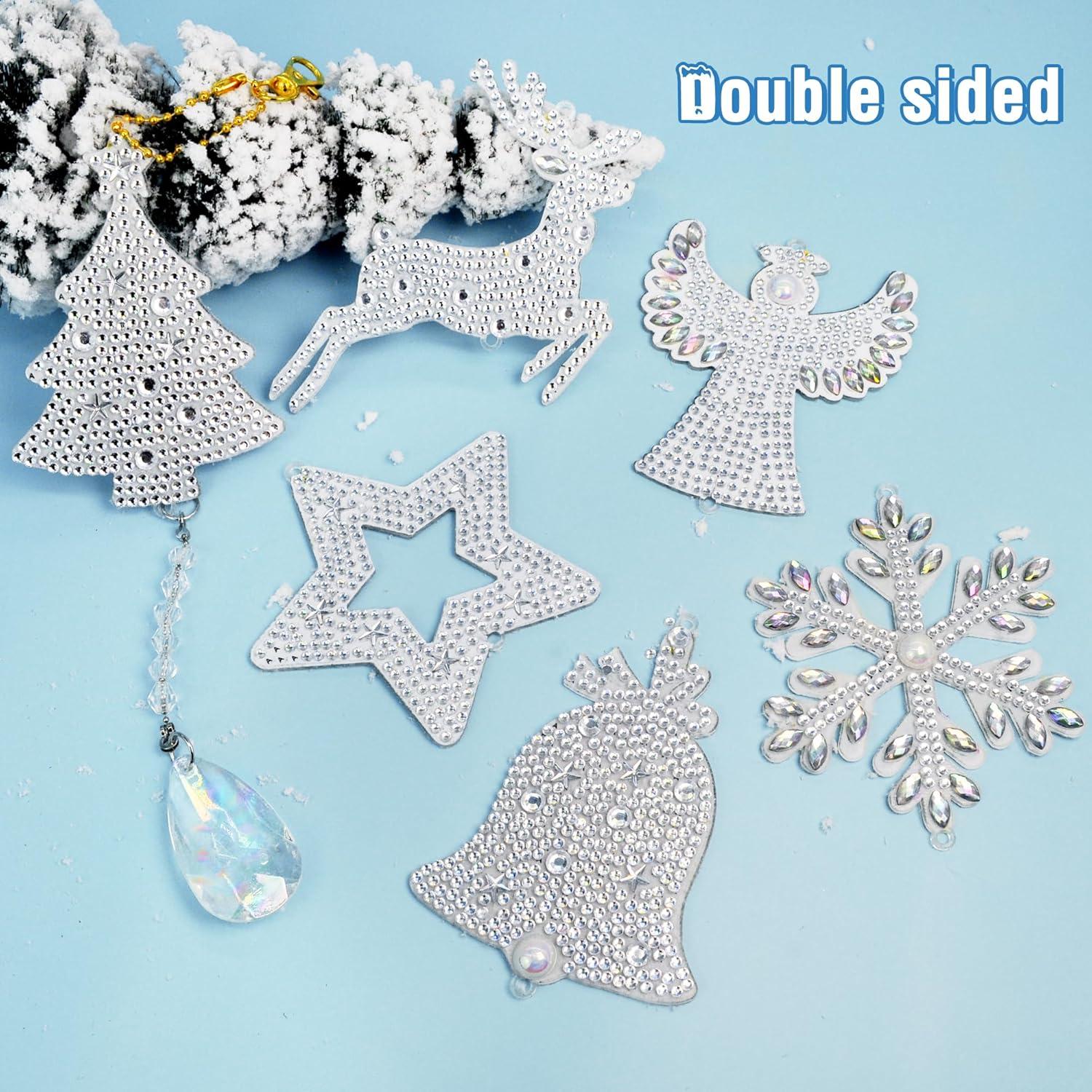 Weihnachten 5D Diamond Painting Anhänger DIY Kit 6 Sets für Erwachsene