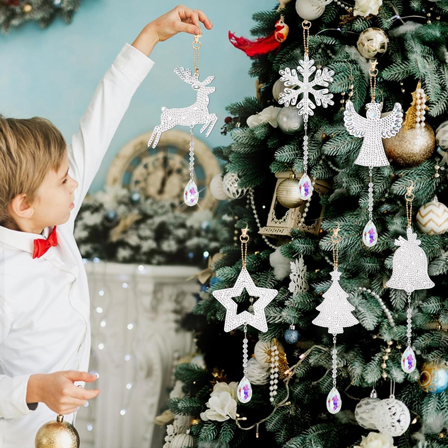 5D Diamond Painting Weihnachtsanhänger DIY Set 6 Stk. Erwachsene Weihnachten