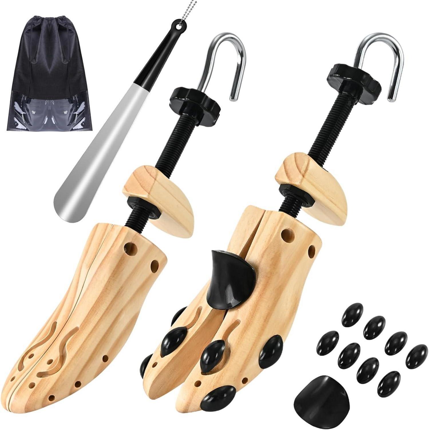 Schuhspanner Holz 4-Wege Schuhdehner Schuhweiter mit Schuhlöffel