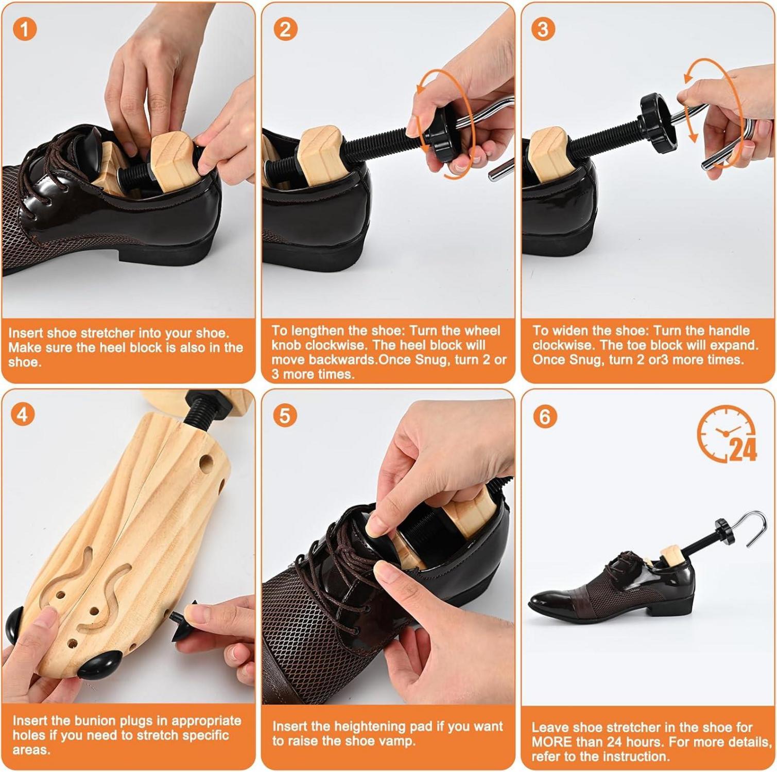 Holz Schuhspanner Herren Damen 4-Wege Schuhdehner Schuhweiter Eu 42-47