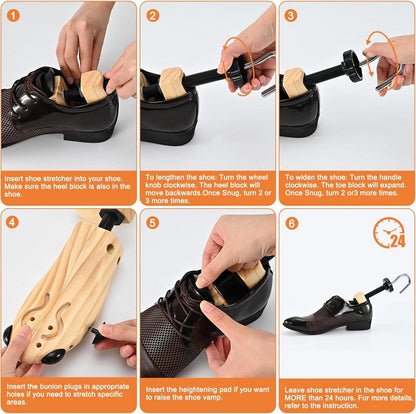 Holz Schuhspanner Herren Damen 4-Wege Schuhdehner Schuhweiter Eu 42-47
