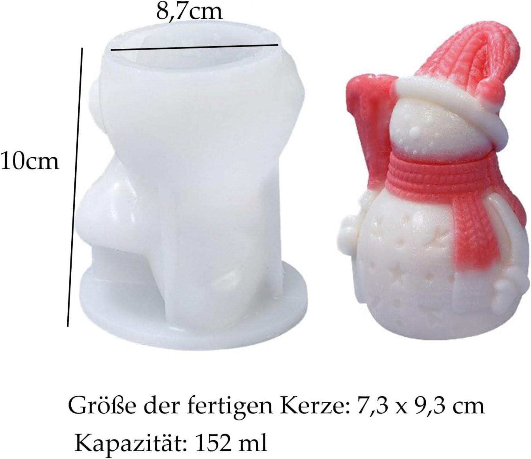 Silikonform Weihnachten Schneemann Kerzen DIY Handwerk