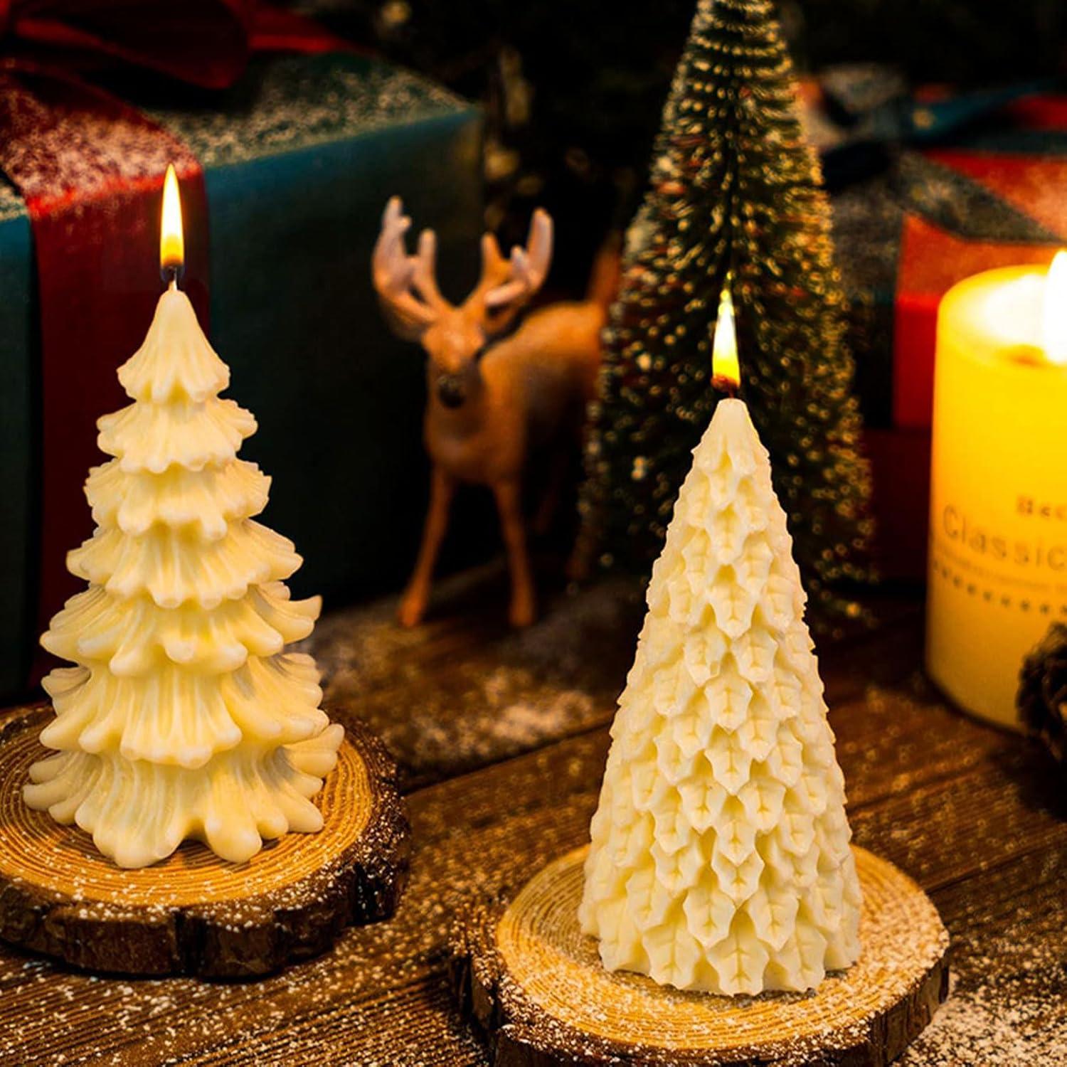 Silikonform Weihnachten 3D Gießform Tannenbaum Kerzenherstellung Seife DIY Handwerk