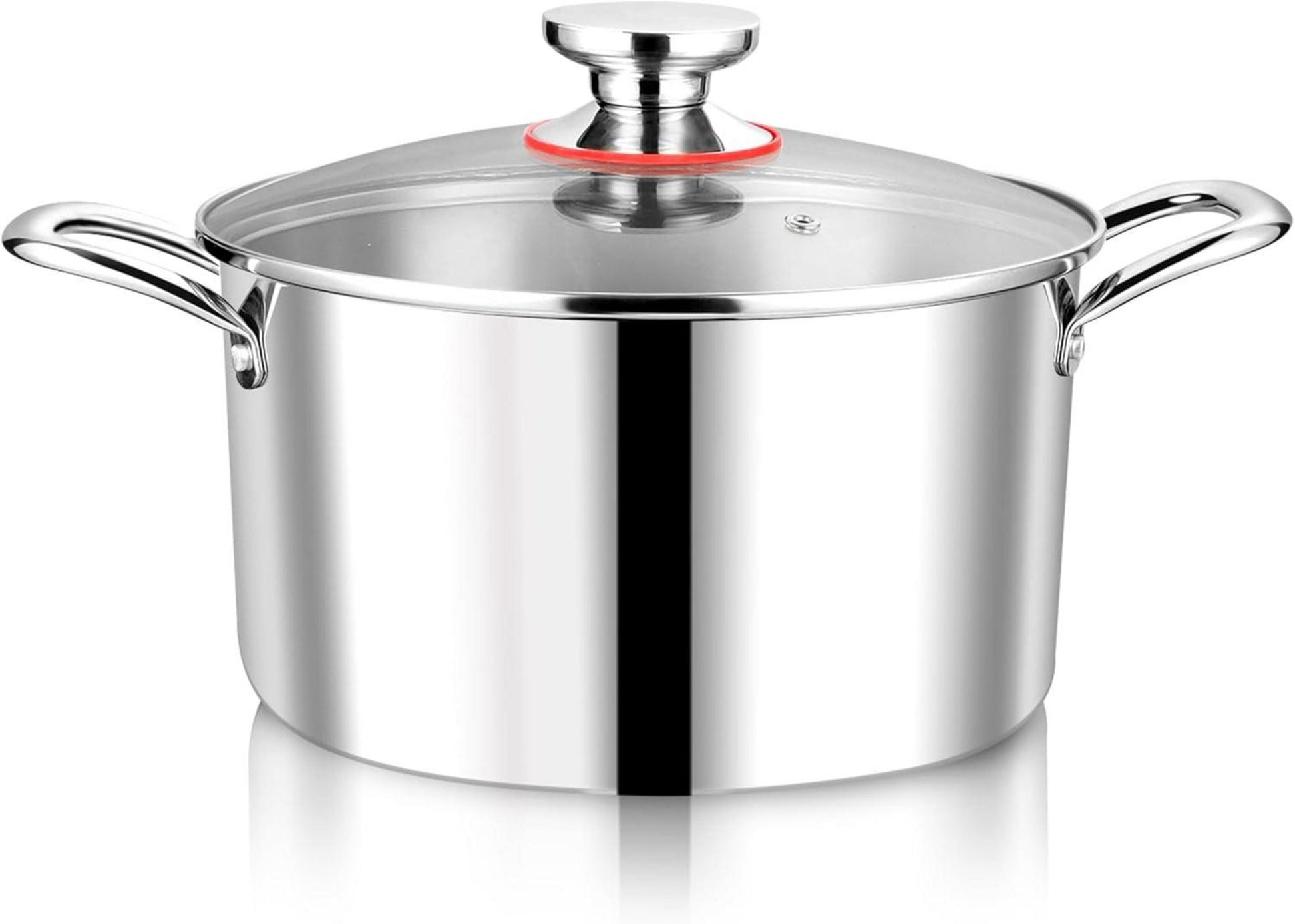 Kochtopf 22cm 3-Lagiger Edelstahl Nudeltopf 5L Induktion Suppentopf