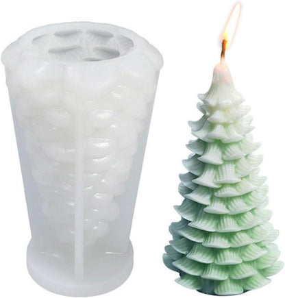 Silikonform Weihnachten 3D Gießform Tannenbaum Kerzenherstellung DIY