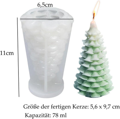 Silikonform Weihnachtsbaum für Kerzen- und Seifenherstellung